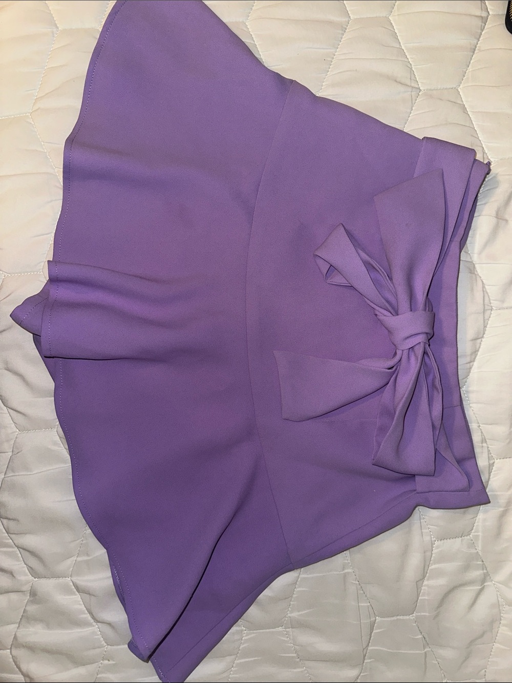 Zara Lavender Bow-Accent Skort